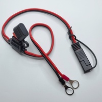 SAE Cable Motorcy Batería Carga Cable Arnés 14AWG Cobre SAE O-Ring Terminal