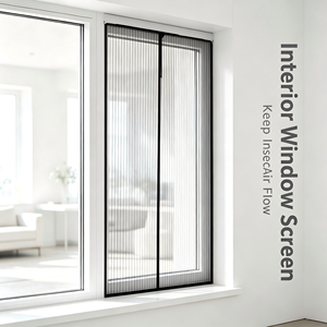 มุ้งลวดโพลีเอสเตอร์กันยุงแบบติดตั้งเองสำหรับประตู  ทันสมัย ขายส่ง เหมาะสำหรับห้องนอน ห้องนั่งเล่น - Product Image 1
