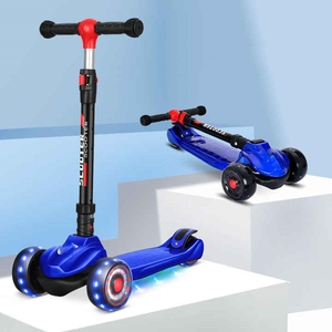 Trottinette pliable d'usine à <span class=keywords><strong>trois</strong></span> roues et hauteur réglable, avec corps en aluminium et roues en PU, pour enfants de 3 ans - Product Image 1