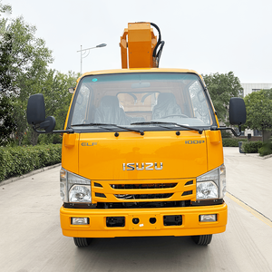 Plateforme de travail élévatrice télescopique hydraulique montée sur <span class=keywords><strong>camion</strong></span> de 32 m avec nacelle pour levage de personnel - Product Image 2