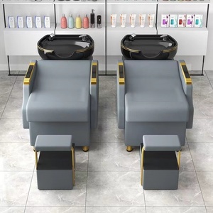 Cama de Spa para Cabeza de Acero Inoxidable de Estilo Moderno para Salón de Belleza, Lavabo Negro para Peluquería - Product Image 4