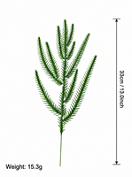 Vente en gros de branches d'aiguilles de pin artificielles de Noël, 35 cm, en PVC, fausse verdure, pour décoration de Noël, arbre de Noël, décoration intérieure, fleuriste, en vrac