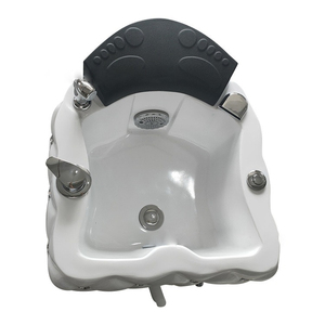 White ABS Pedicure Spa Bowl 2 Working Modes Built-in <b>Light</b> Massage System CE Certified EU <b>Socket</b> Salon Foot Care Equipment - Product Image 3