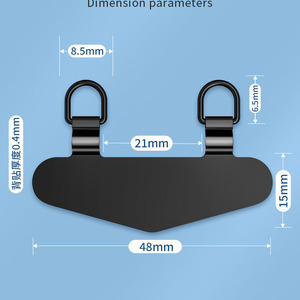 Parte inferior del teléfono móvil Clip de acero inoxidable colgante lateral Diseño de junta de doble hebilla Parche de teléfono trasero ultrafino de metal a prueba de pérdidas - Product Image 5