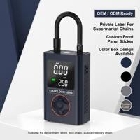 Compresseur d'air numérique portable sans fil pour pneus de voiture, marque privée, pour la vente en gros et prêt à l'emploi en supermarché