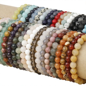 Pulsera de Cuentas Geométricas Hecha a Mano con Cuarzo Natural de Youjia Jewelry, Bestseller Transfronterizo, Brazalete Sencillo de Cristal - Product Image 1