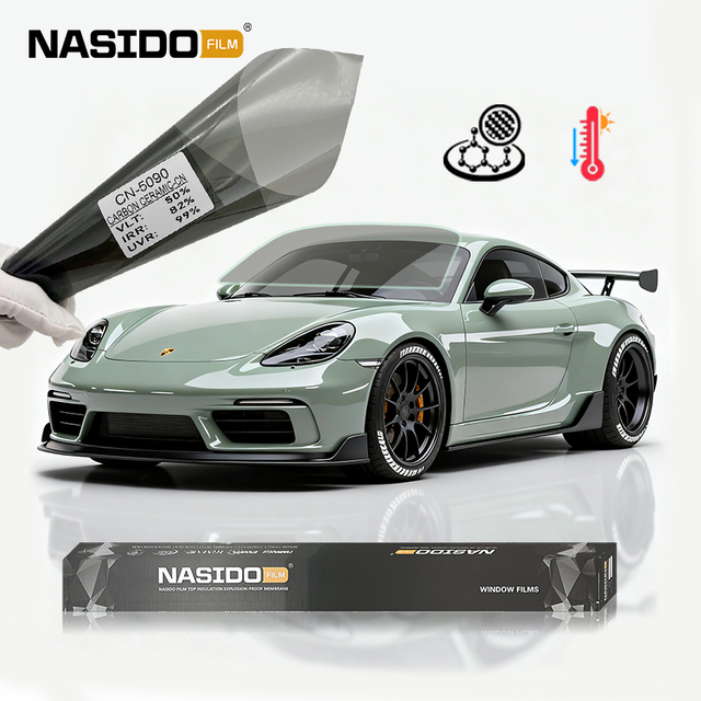 Luxury Car Window Tint Film Nano Ceramic Heat Resistant UV Proof Infrared Proof 2 Mil Thickness 5 Year Warranty Privacy