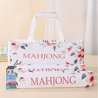 Ensemble complet de jeu de Mahjong américain moderne, 166 tuiles, sac de transport 3-en-1, Mahjong portable de voyage, pions, supports et dés pour le divertissement
