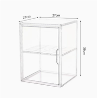 Vitrine de présentation en acrylique transparent pour figurines de blind box, cosmétiques, pain, gâteaux et desserts, anti-poussière, personnalisable en usine