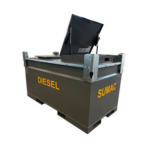 Réservoir à huile portable hors sol Sumac de 552 gallons (1000 litres) en acier métallique à double paroi, réservoir de carburant diesel et essence en forme de cube IBC avec kit de pompe - Product Image 2