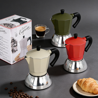 Cafetière italienne en aluminium de haute qualité, cafetière octogonale, cafetière italienne pour cuisinière, cafetière espresso, moka pot