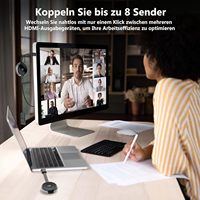 Émetteur et Récepteur Sans Fil AIMIBO, Décodage 4K, Portée 50m, 5G, 63 Pouces, Argent, pour Ordinateur Portable/PC/Caméra/TV/Projecteur