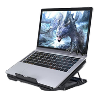 Refroidisseur pour Ordinateur Portable Gaming avec Doubles Ventilateurs Silencieux | Support Métallique Réglable avec Ports USB pour PC Portable de 15,6 à 17,3 Pouces