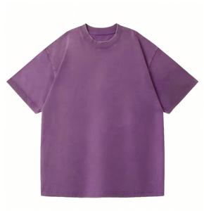 เสื้อยืดแขนสั้นสไตล์อเมริกัน 180 กรัม ผ้าแคนวาสลายทาง ล้างสีแบบวินเทจ ทรงโอเวอร์ไซส์ มีกระเป๋า ผู้ชาย แฟชั่น ทันสมัย ผลิตตามแบบ ODM โพลีเอสเตอร์ 100% - Product Image 5