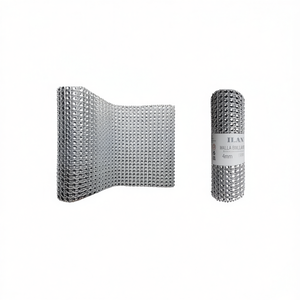 Tessuto Metallico Ilan Bright Silver Mesh 4mm 11.8x70cm in Rotolo - Product Image 1