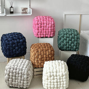 New Modern Tufted Foldable <b>Adjustable</b> Lightweight Wood Ottoman <b>Stool</b> Footstool Portable Farmhouse Living Room Bedroom School - Product Image 1