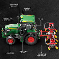Reobrix 22015 Tractor Agrícola de Control Remoto, Modelo Modular de 1828 Piezas, Bloques de Construcción, Juguete, Regalo de Cumpleaños