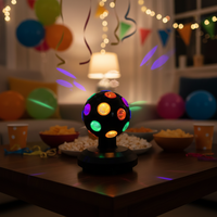 Boule lumineuse LED RGB rotative, lampe magique, décoration d'intérieur, alimentée par USB/batterie, pour fête, scène, boule disco, lumières colorées