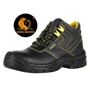 Tiger master brand oil slip resistant puncture proof steel toe labor protection industrial safety shoes men