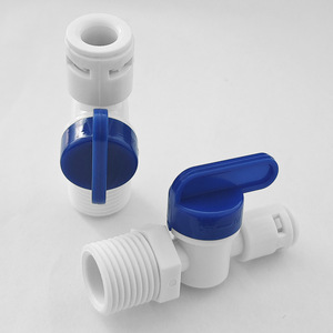 Vanne à bille en plastique 4 à 2 points avec filetage externe pour raccordement de tuyau de filtre à eau, haute capacité, ajustement universel - Product Image 2