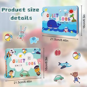 Jumon Montessori Quiet Book Picture Books for 5-12 Years Old Farm Animals Learning Words Alphabet Developing Intelligence JBK-46 - Product Image 6