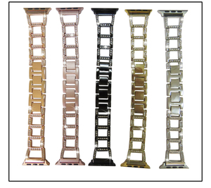 <span class=keywords><strong>สาย</strong></span>นาฬิกาข้อมือแบบระบายอากาศได้ สำหรับ <span class=keywords><strong>Apple</strong></span> Iwatch  วัสดุสแตนเลสประดับเพชร - Product Image 4