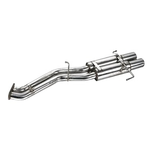 ระบบท่อไอเสียเหล็กแบบ Cat Back สำหรับรถยนต์นิสสัน 240SX S14 ซิลเวีย รุ่น Base/SE/LE ปี 95-98 พร้อมปลายท่อไอเสียคู่ขนาด 3.5 นิ้ว - Product Image 2