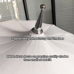 Lusso grande Pagoda all'aperto con Base ombrellone moderno giardino bianco mercato a bordo piscina località <span class=keywords><strong>balneare</strong></span> ombrellone per hotel e Resort - Product Image 3