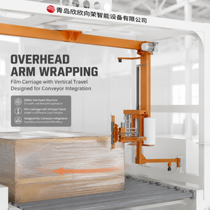 โครงสร้างโครงเหล็กแบบเคลื่อนที่สำหรับเครื่องพันฟิล์มแบบคานยื่น ใช้งานร่วมกับสายพานลำเลียงพาเลทแบบต่อเนื่อง - Product Image 5
