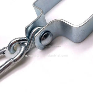 Cintres pivotants robustes M10 <span class=keywords><strong>crochet</strong></span> de collier plaqué zinc <span class=keywords><strong>carré</strong></span> avec mousqueton matériel de gréement mousqueton mousqueton <span class=keywords><strong>crochet</strong></span> de serrage oscillant - Product Image 3