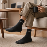 Chaussettes courtes en laine de qualité supérieure OEM ODM avec logo personnalisé, chaudes, respirantes, douces, pour sports d'hiver, faible MOQ, fournisseur d'usine