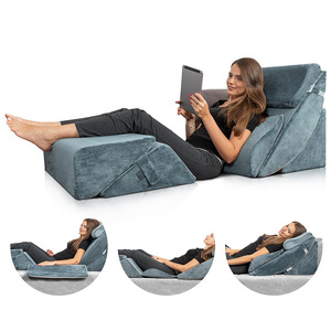 Adjustable U Shape Support Pillow 125x72x17cm <b>For</b> Pregnant Women And Elderly Semi Reclining Position <b>Cushion</b> With Polyester - Product Image 2