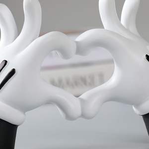 Ornamen Meja Bentuk Hati Tikus Lucu Kerajinan Resin Kreatif untuk Dekorasi Kamar Anak Ramah Lingkungan untuk Rumah - Product Image 3