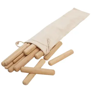 Bastões de massagem de bambu, chinelos de massagem do aquecedor