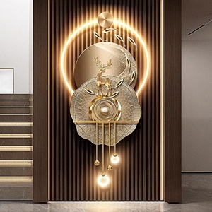 Peinture murale décorative en acrylique avec éclairage LED, impression UV, art paysager personnalisé, vente en gros d'usine, nouveauté, décoration intérieure - Product Image 4