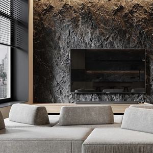 Panneau mural intérieur pour comptoirs d'hôtel en pierre artificielle PU, plaque de roche carbone moderne, vente chaude, meilleur <span class=keywords><strong>prix</strong></span> - Product Image 3