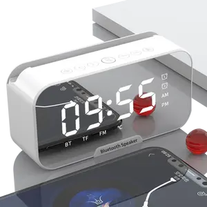 2023新着デザイン小型ラジオ目覚まし時計BocinasBluetooth電話ホルダー機能付きポータブルワイヤレス音楽スピーカー