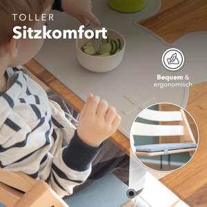 Cuscino Premium Bicolore in <span class=keywords><strong>Feltro</strong></span> per Seggiolone con Cinghie di Sicurezza per Sedia da Bambino - Product Image 5