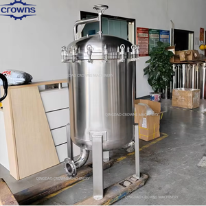 <span class=keywords><strong>Filtre</strong></span> à manches en acier inoxydable pour la précision de l'eau de puits équipement de traitement de l'eau de l'huile de traitement des aliments récipient à pression inférieur 220v - Product Image 1