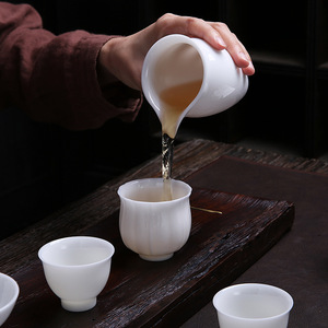 Juego de té de cerámica Gongfu con tapa, 6 piezas, estilo chino tradicional, apto para lavavajillas, para oficina, hogar, regalo. - Product Image 3