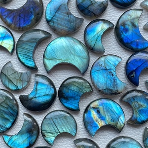 หินลาบราโดไรต์มูนสโตน คริสตัลตกแต่ง แสงสีฟ้า พร้อมอัญมณีบำบัด สำหรับตกแต่งบ้าน - Product Image 1