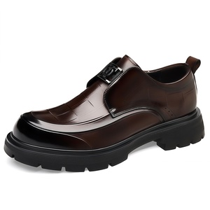 Chaussures Derby de Mariage pour Hommes en Cuir Véritable de Vachette de Luxe, Respirantes, à Semelle Épaisse, Style Business Décontracté, à Enfiler - Product Image 5