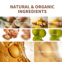 KOGEEYY 500ml Série Herbes Naturelles Extrait de Gingembre Nourrissant Ginseng Volumisant Huile d'Olive Purifiante Shampoing Capillaire Soyeux à la Noix de Coco