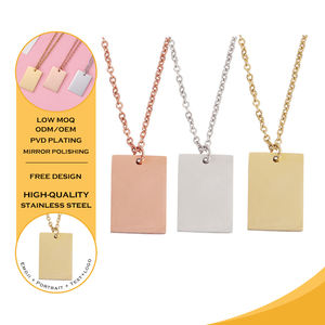 अनुकूलित नेकलेस व्यक्तिगत सबलिमिनेशन रिक्त स्टेनलेस स्टील लेजर उत्कीर्सर गहने कुत्ते टैग उत्कीर्ण के लिए पेंडेंट हार - Product Image 2