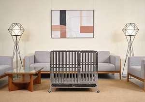 <span class=keywords><strong>Cage</strong></span> pour chien en acier inoxydable soudé pliable et portable, écologique, galvanisée, facile à assembler, <span class=keywords><strong>cage</strong></span> de nourrissage, clôture, treillis - Product Image 4