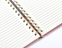 Cuaderno de Tapa Dura A5 con Espiral, Cubierta de Tela, 80 Hojas, Diario para Estudiantes y Oficina, con Correa Enrollable