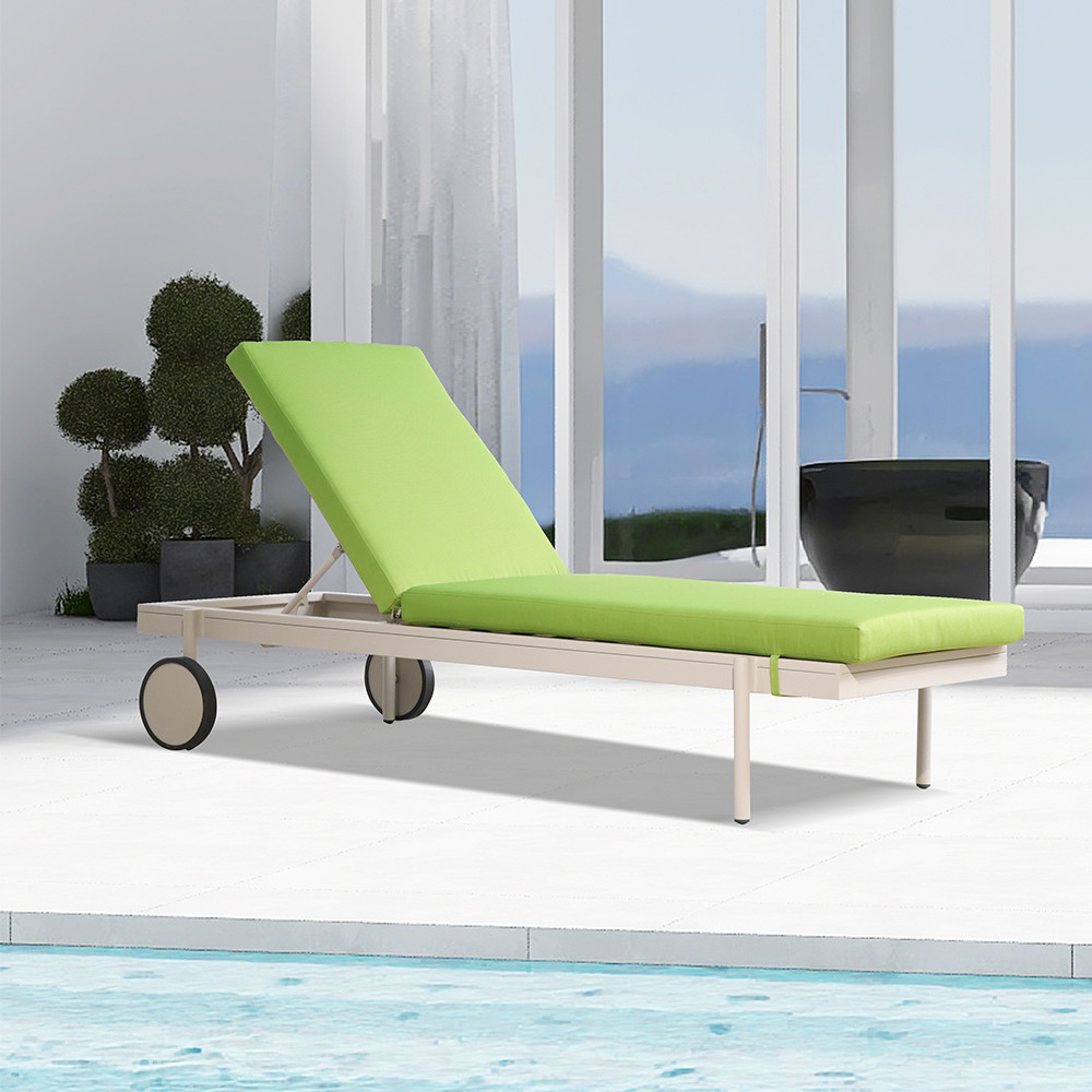 Mobilier de jardin chaise de plage pliante chaises longues piscine transat extérieur avec coussin