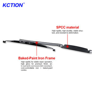 Gancho en U de limpiaparabrisas híbrido de caucho natural más vendido de Kction con salidas de aire aptas para Corolla Rav4 para Opel Hilux y más-se adapta a coches 90% - Product Image 2