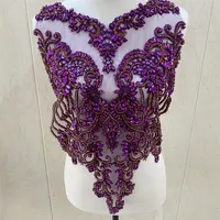 1 pièce, collier africain en strass fait main à coudre, appliques à coudre pour fête, bricolage ou vêtements