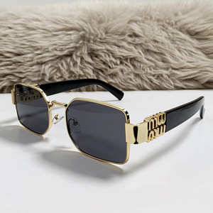 Miao Brand Metal Square <b>Sunglasses</b> UV400 Black Frame Women's Fashion Outdoors Driving Party Wear - Product Image 1